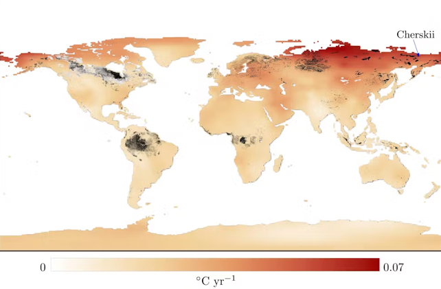 colour coded map of Earth